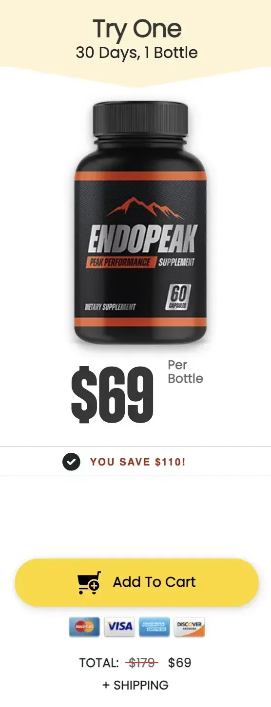 Endopeak one bottle